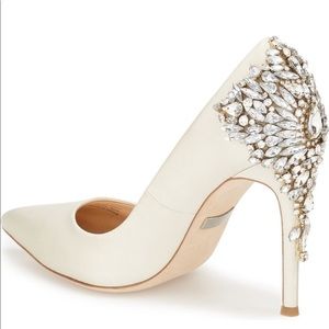 Gorgeous crystal embellished Pointed toe pump